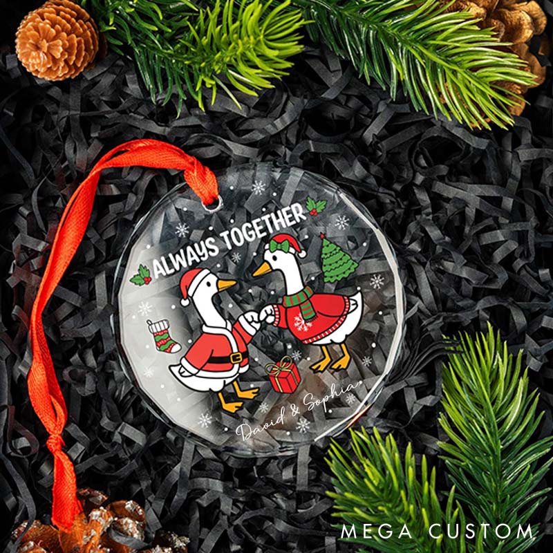 Personalized Couple Goose Christmas Ornament Couple Christmas Together Ornament New Couple Keepsake Gift for Newlyweds