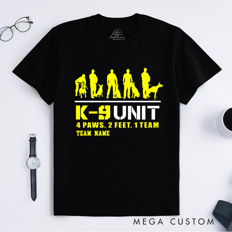 Personalized Police K-9 Unit Team Design Gift for Police Officer T-Shirt