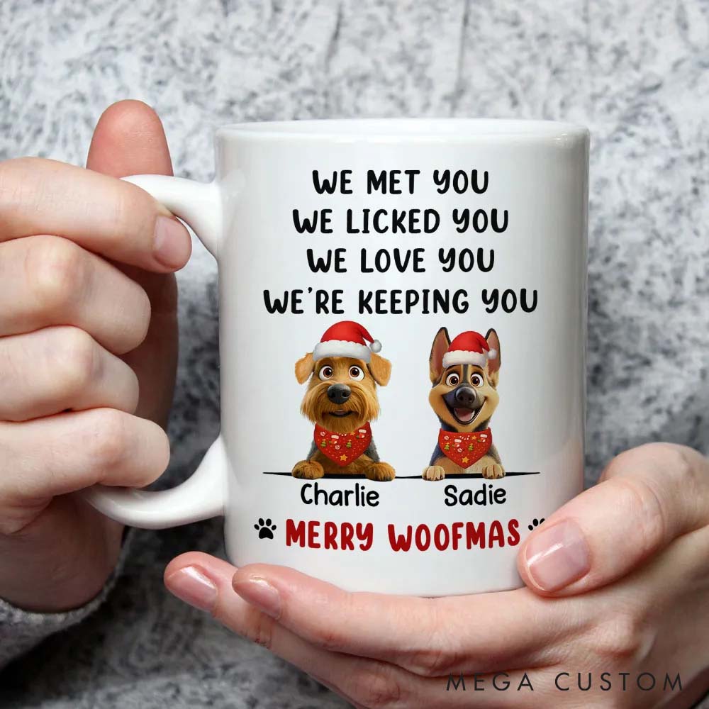 Personalized Dog Lover We Licked and Love You Mugs