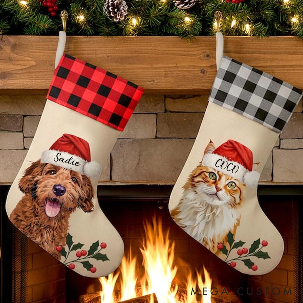 Personalized Pet Lover Custom Pet Stocking Christmas Stockings