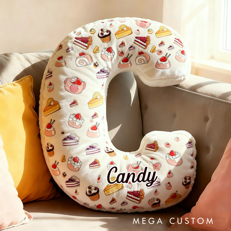 Personalized Cute Cake Throw Pillow Graphic 3D Print Dessert Pillow with Name for Kids Boys Girls Baker Gift 