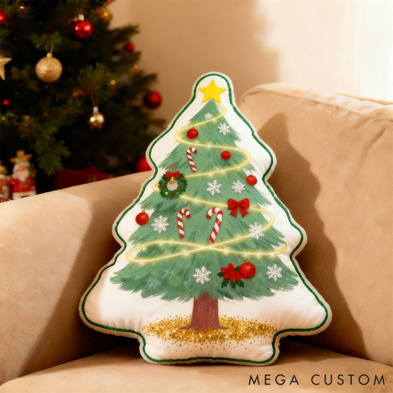 Personalized Christmas Tree Pillow for Girl Friend with Name Couple Valentine's Day Gift for Girl Christmas Gift for Girlfriend Wife 