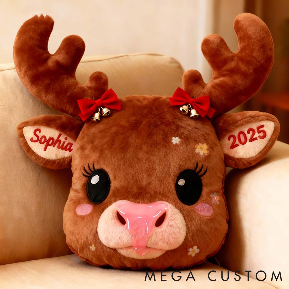Personalized Pet Lover Cute Highland Cow Graphic 3D Print Pillow
