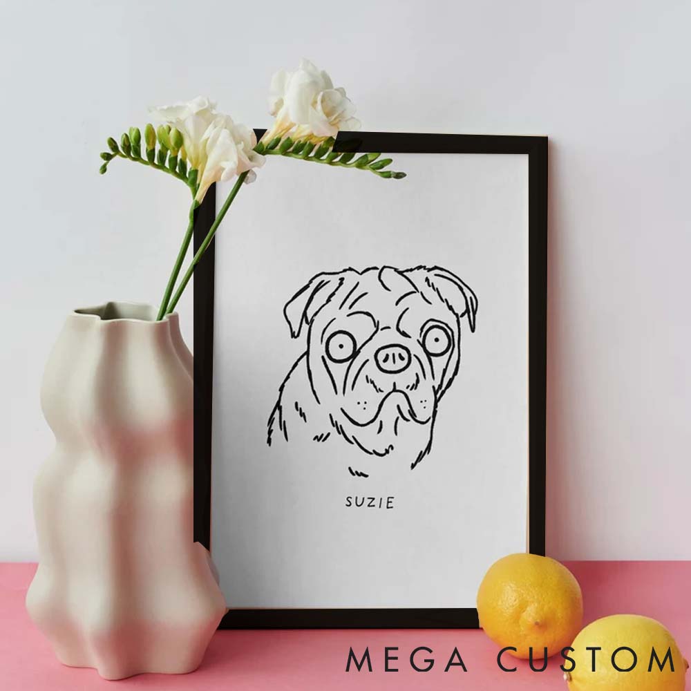 Personalized Pet Lover Custom Christmas Pet Portrait