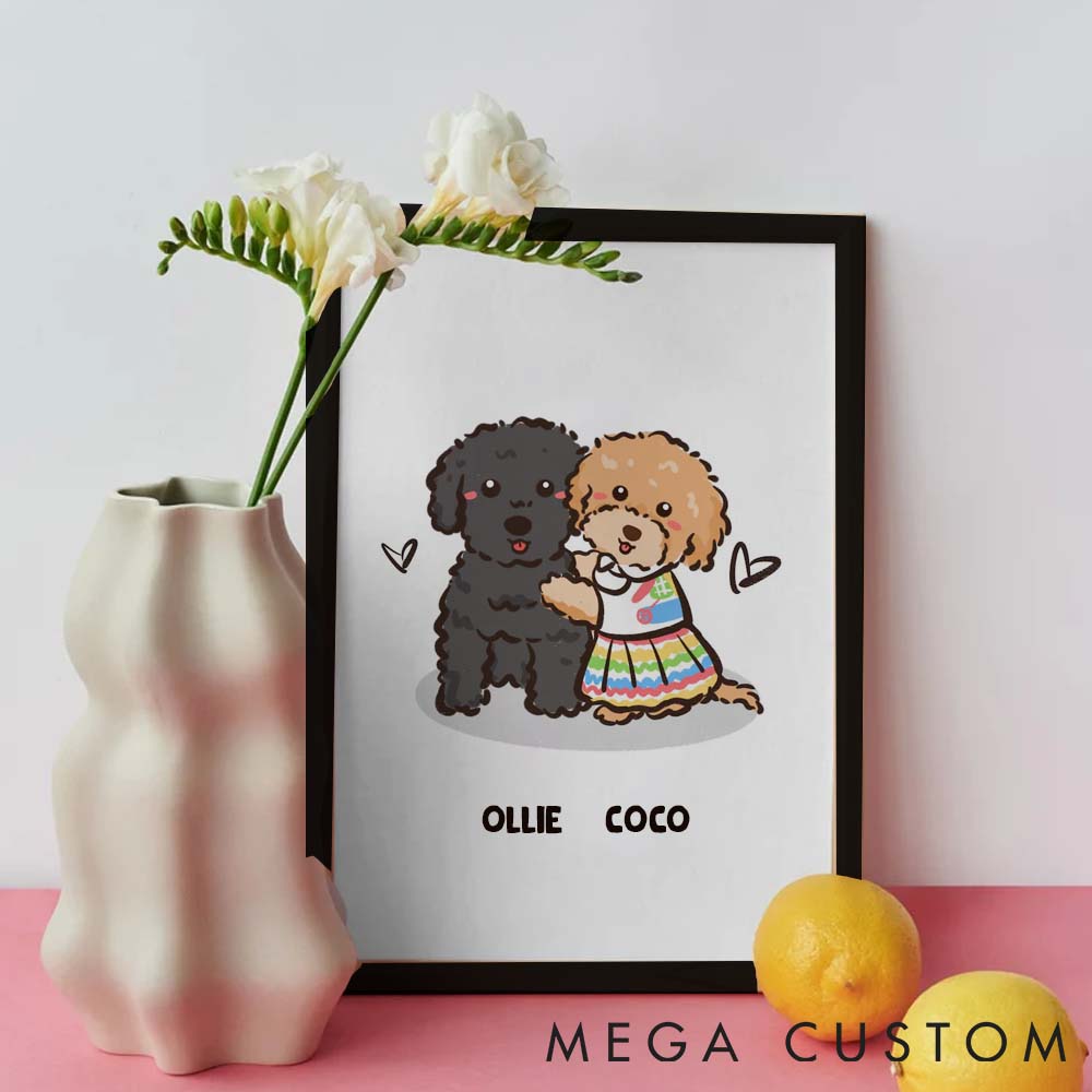 Personalized Pet Lover Custom Funny Pet Caricature Pet Portrait