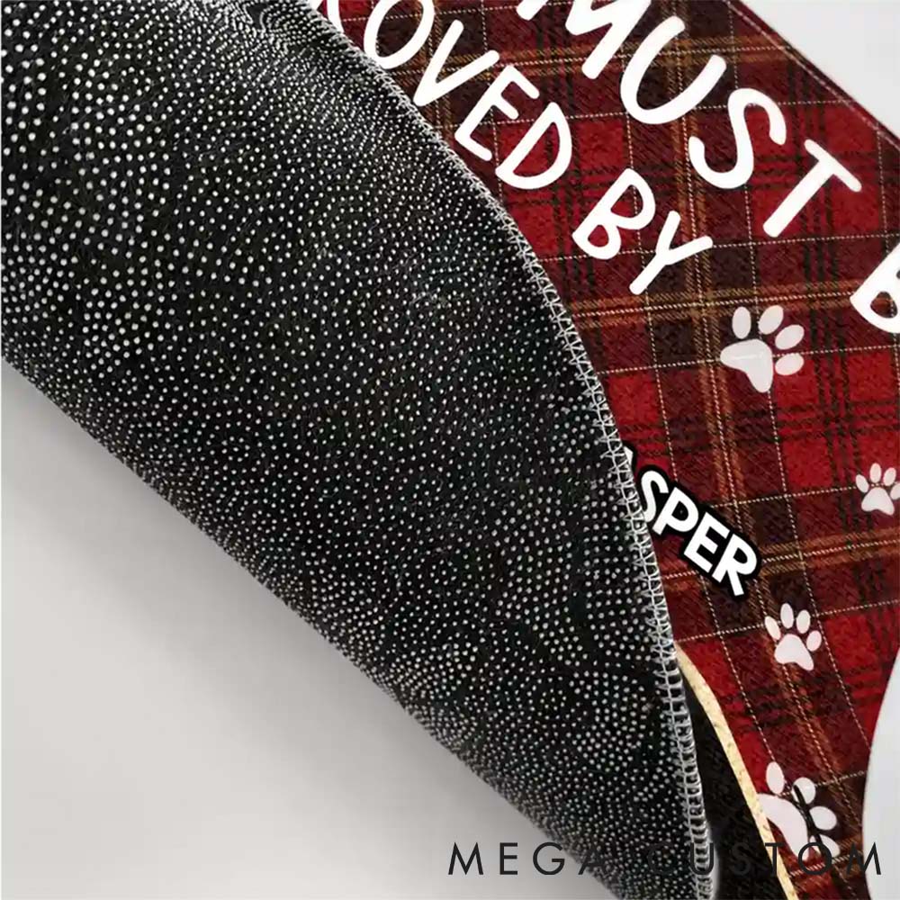 Personalized Pet Lover Visitors Must be Approved by the Pet Christmas Doormat