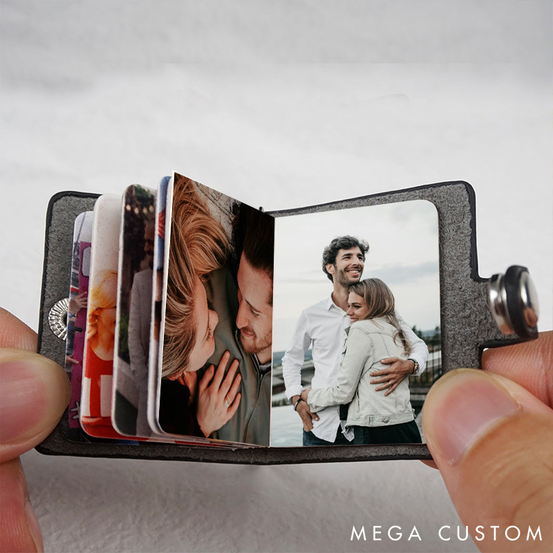 Personalized Photo Album for Couple Valentines day gift Photobook Keychain Gift for Boyfriend girlfriend Valentines Photo Album Keychain for Him