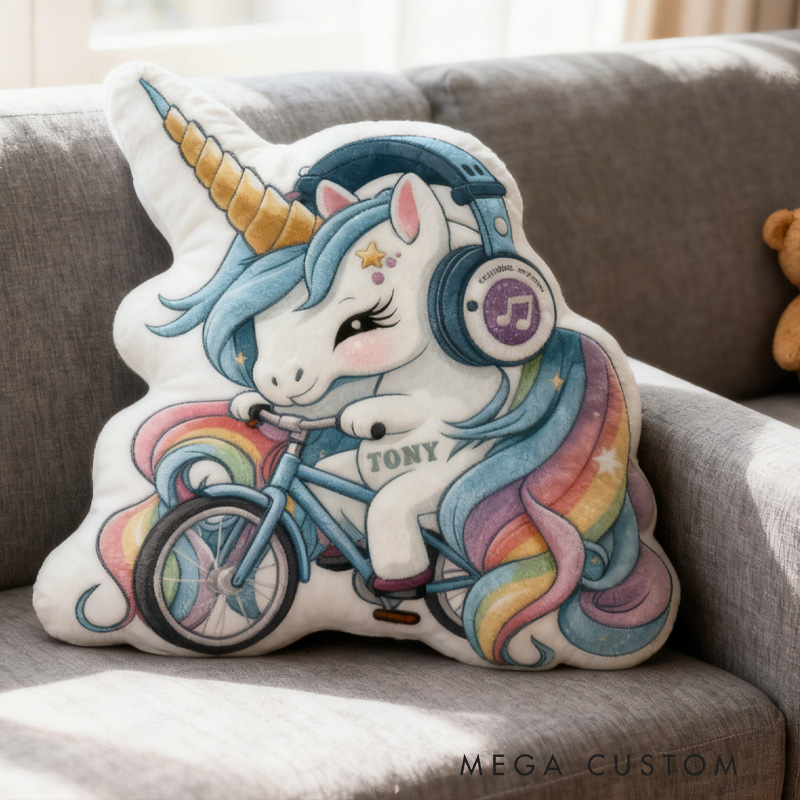 Personalized Pinky Animal Pillow Cozy Dreaming Princess Graphic 3D Print Bow Pillow Name Pillow Comfortable Travel Cushion for Kids Girls Riding Lovers