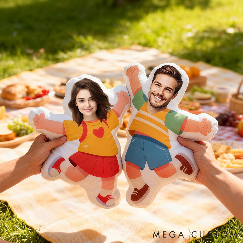 Personalized Funny Custom Face Photo Pillow for Couple for Girlfriend Boyfriend Valentine's Day Gift Christmas Gift for Husband Wife 