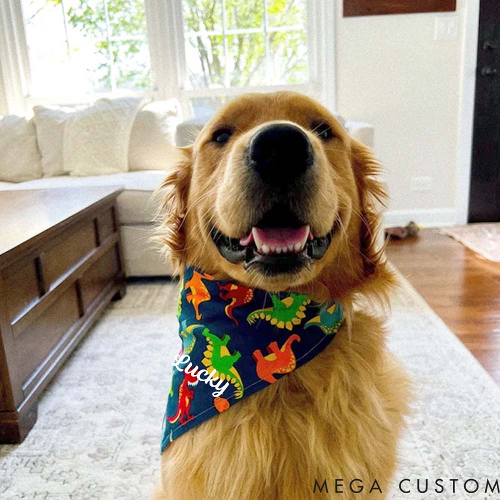 Personalized Dog Lover Dino Dog Dog Bandana