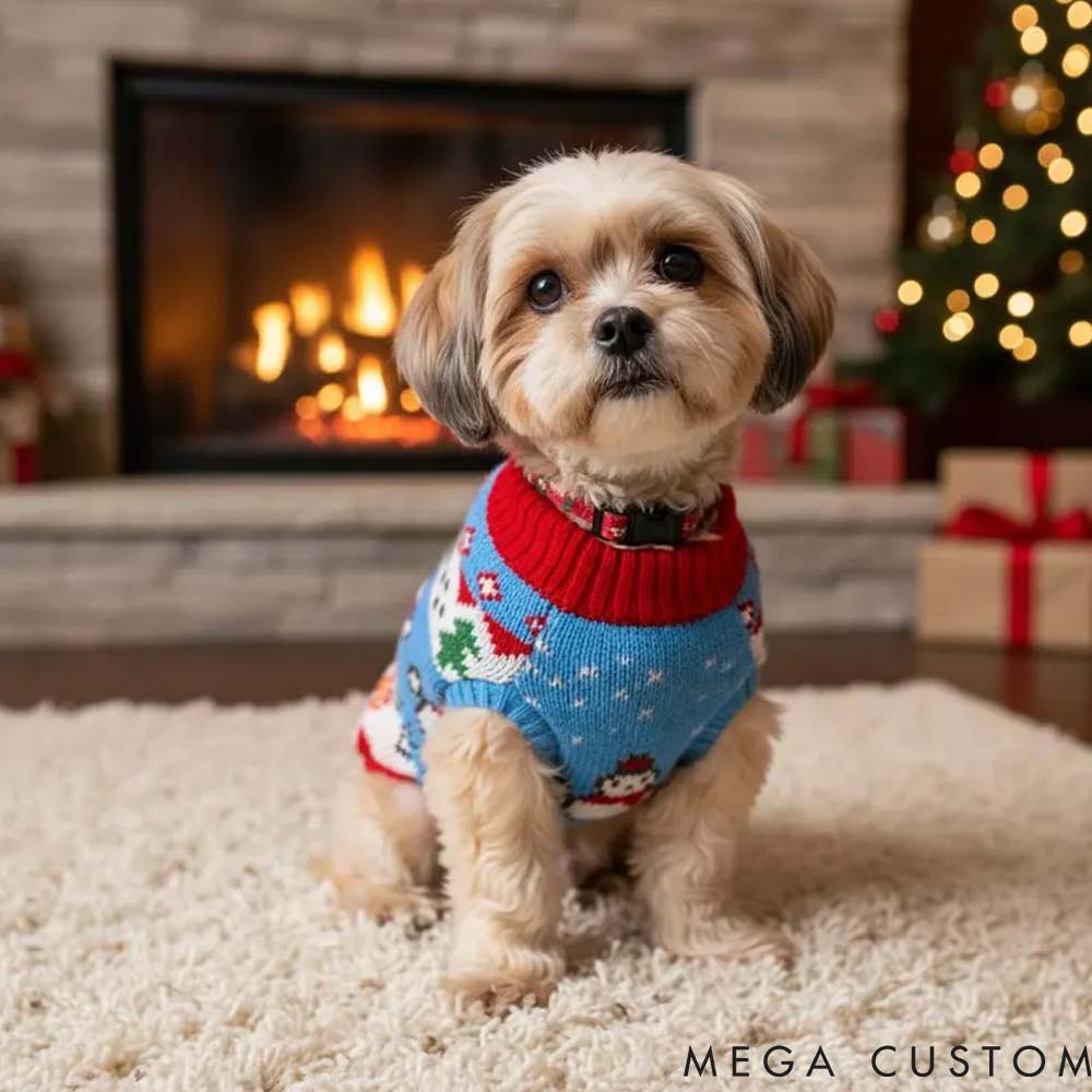 Personalized Dog Sweater with Name Christmas Gifts Ugly Sweater