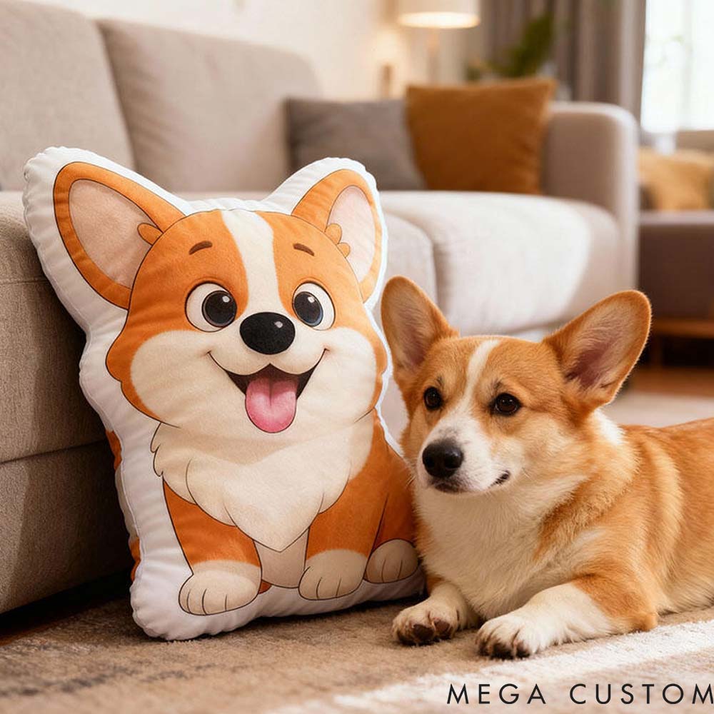 Personalized Pet Lover Cartoon Pet Photo Pillow Graphic 3D Print Pillow
