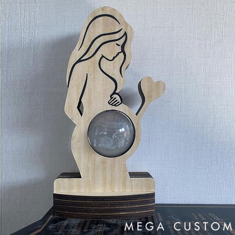 Personalized Baby Ultrasound Photo Frame Sign,Customized B-ultrasound Photo 3d Crystal Ball Light,Pregnant Wife Gifts From Husband,Expecting Mom Gift For Pregnant Friend,Baby Shower Memorial