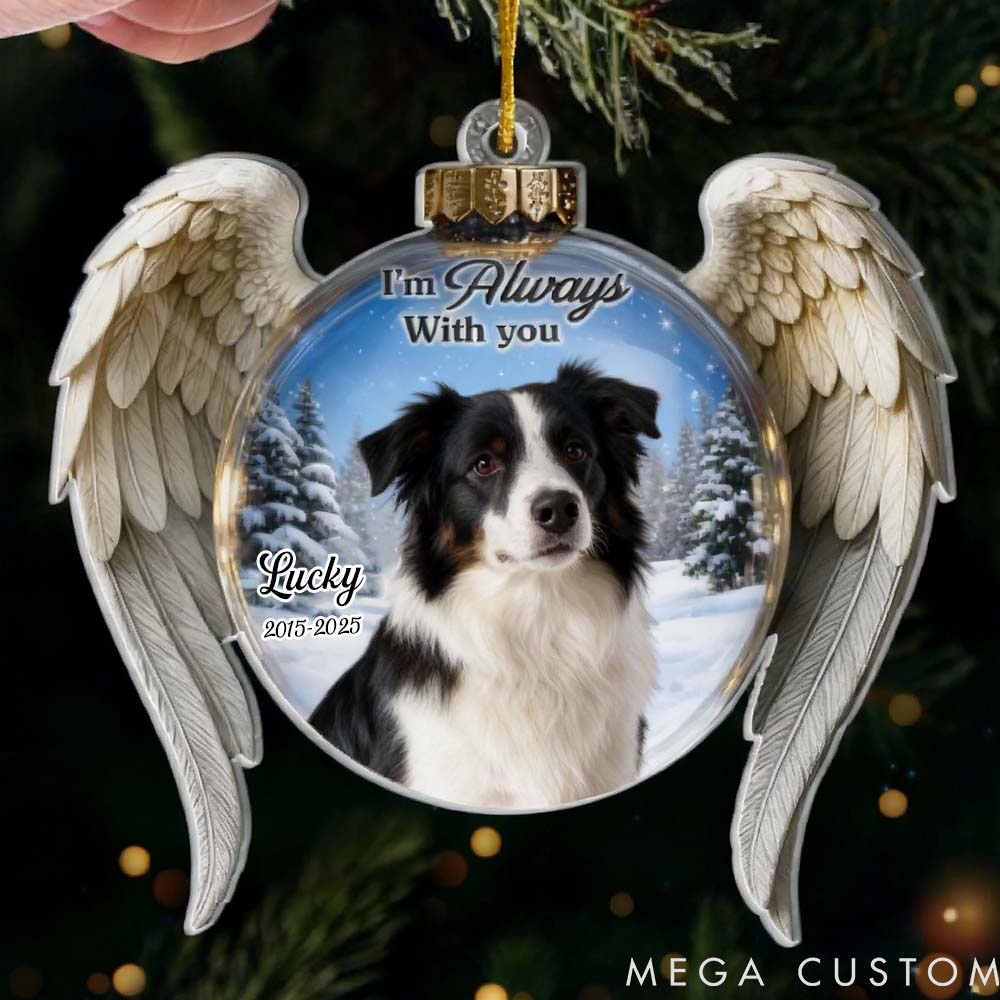 Personalized Pet Lover Custom Pet Face Christmas Memorial Acrylic Ornament