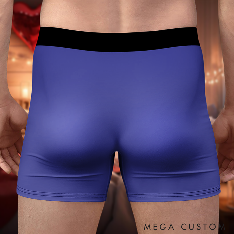 Personalized Photo Boxer Briefs Men's Christmas Boxers Funny Underwear with Face Photo Christmas Gift for Boyfriend Husband 