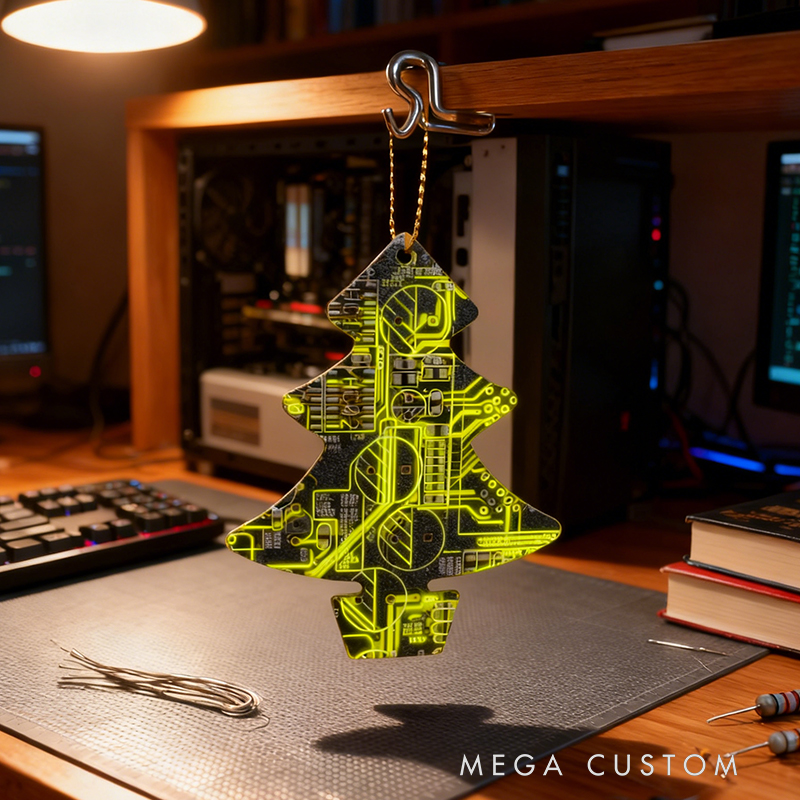 Circuit Board Christmas Tree Decoration - Geeky Christmas Gifts - Sustainable Gifts - Computer Geek Gifts - Stocking Fillers - Secret Santa