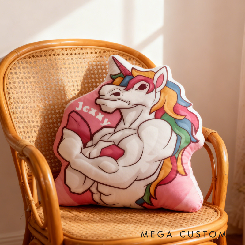 Personalized Fitness Magical Animals Pillow Rainbow Throw Pillow Graphic 3D Print Trainer Fitness Planner Decoration Pillow Exercise Sport Gym Rat Weightlifting Pillow for Kids Gym Lovers