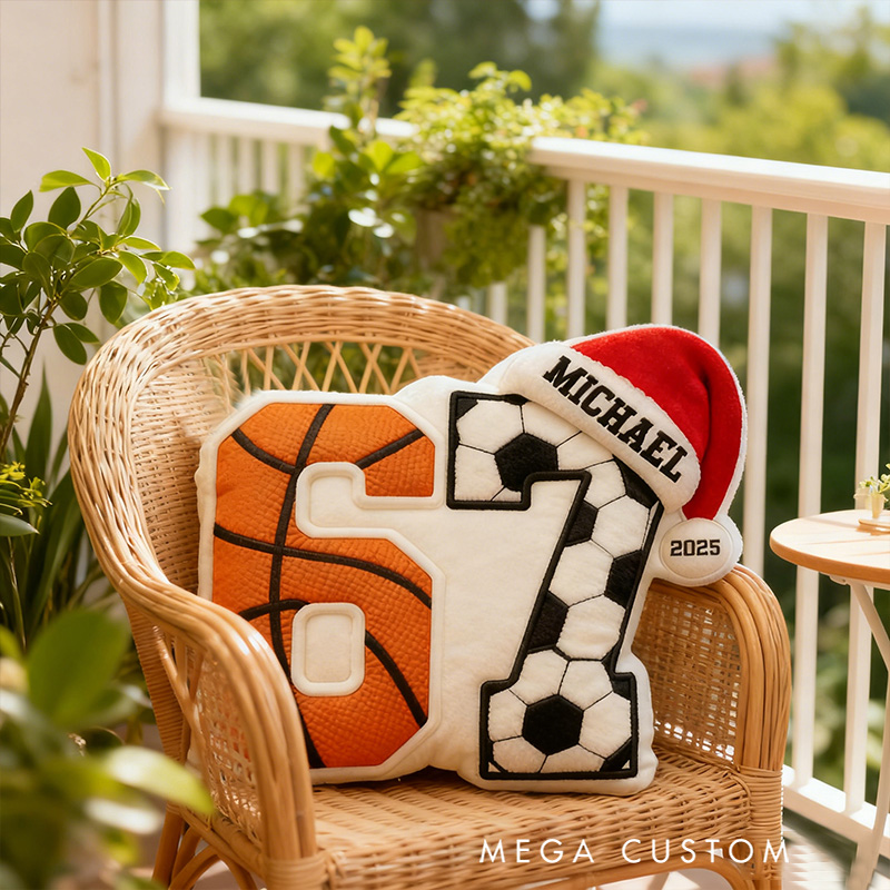 Personalized Funny 67 Sports Pillow Funny Christmas Gifts Basketball and Soccer Fans Sports Lover
