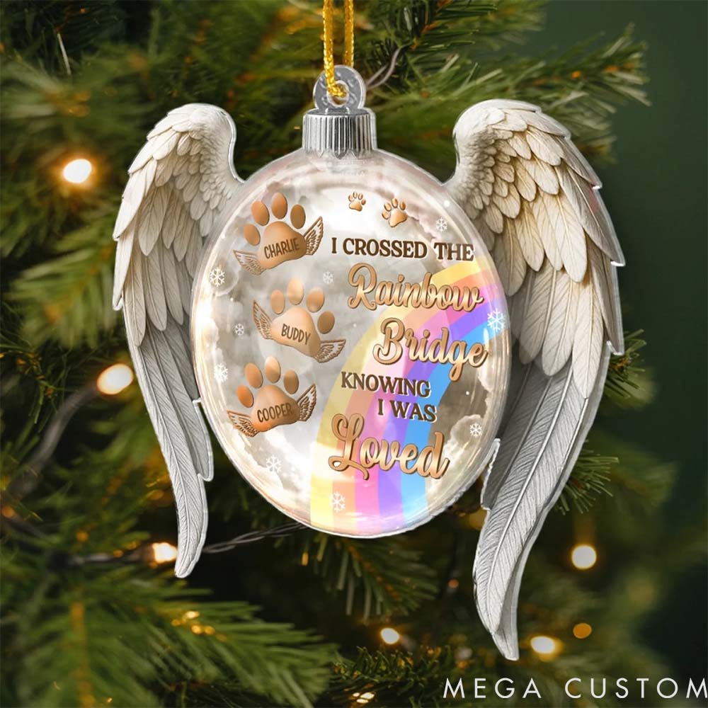 Personalized Pet Lover Love Lives on Forever Ornament