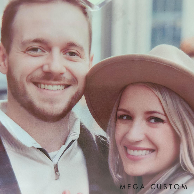 Personalized 3D Crystal Photo Portrait LED Night Light Engraved Crystal Photo With Light Anniversary Valentine's Day Gift for Him Her