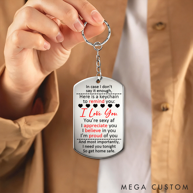 Personalized Remind You I Love You Couples Keychain Custom Photo Message Keychain for Boyfriend Valentine Anniversary Gift Keychain for Husband