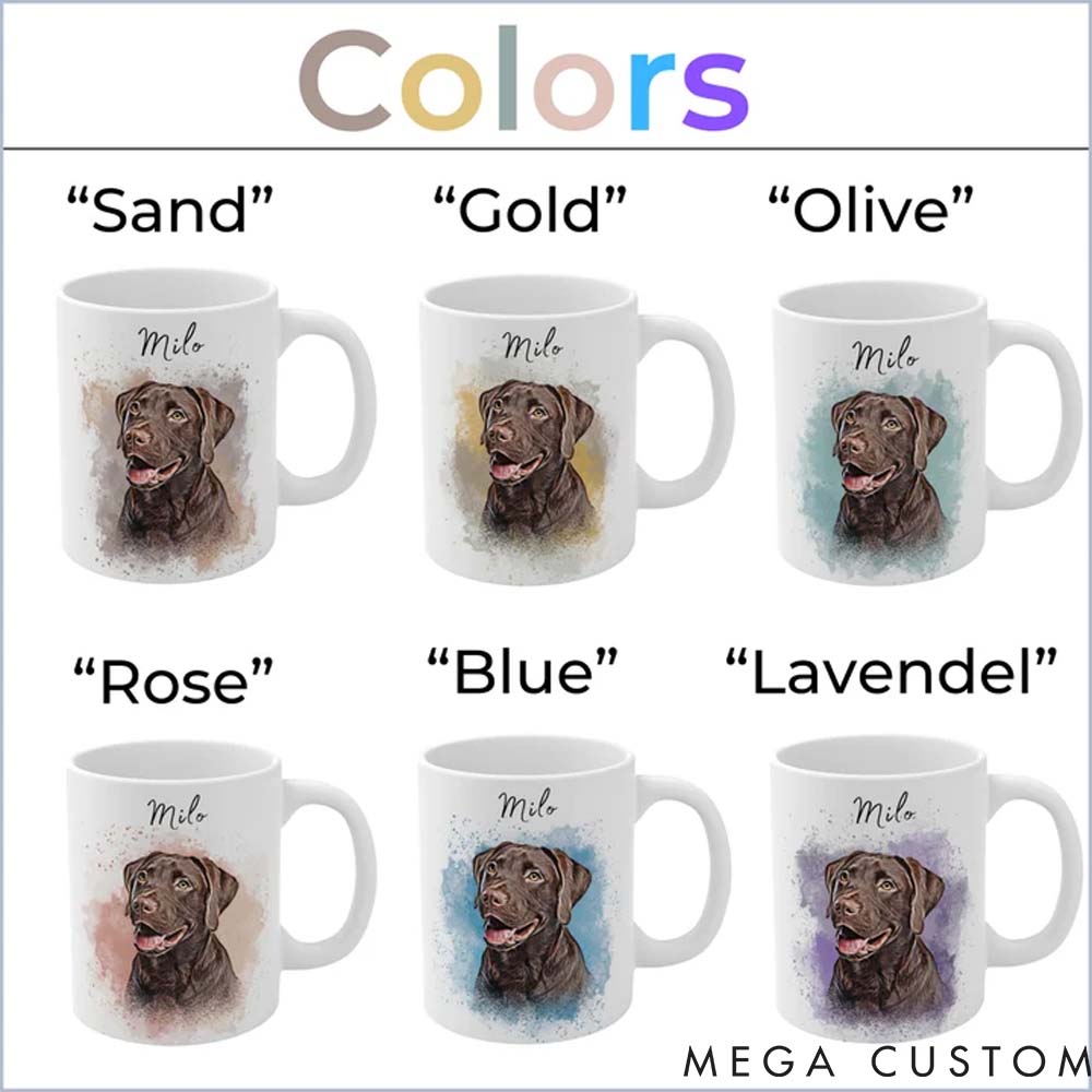 Personalized Pet Lover Custom Pet Photo and Name Mugs