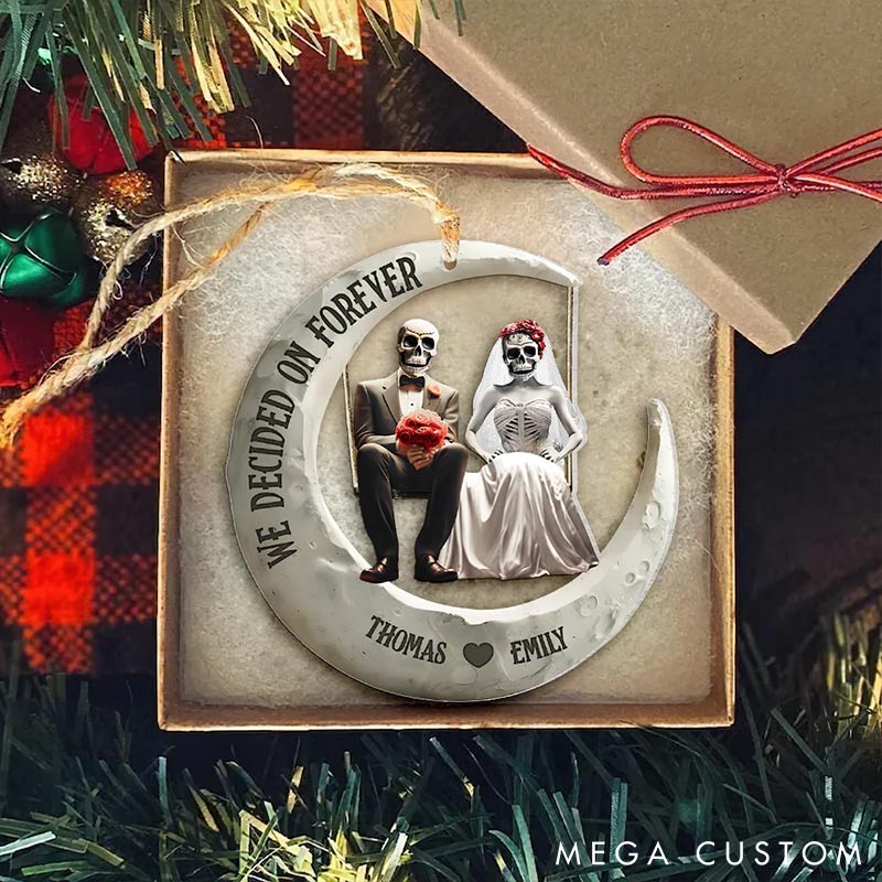 Personalized Ghost Couple We Decided Forever Couple Ornament Chrismas valentine's Day Gift for Newlyweds Couple Gift for Wife Husband
