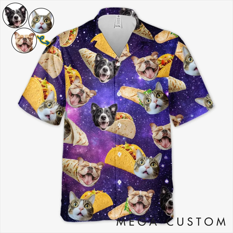 Personalized Pet Lover Custom Photo Just a Taco Dog with Dreams Hawaiian Shirt