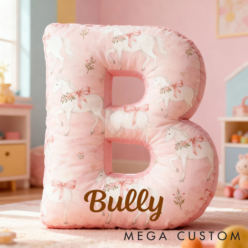 Personalized Pet Lover Funny Pink Horse Graphic 3D Print Pillow