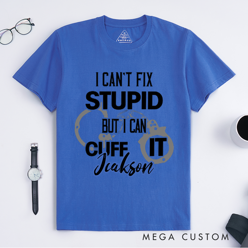 Personalized Police Humorous Handcuff Police Officer Design Gift for Police Officer T-Shirt