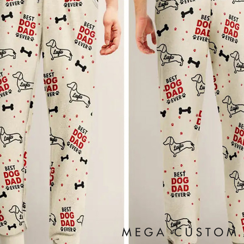 Personalized Pet Lover Best Pet Dad Pet Mom Pattern Pants Pajamas
