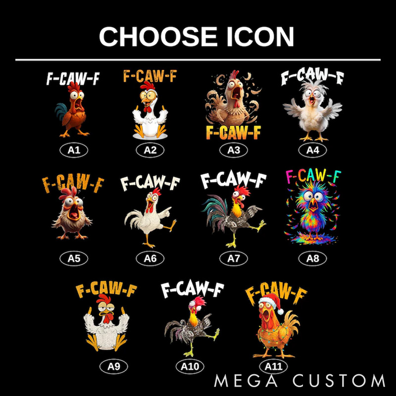 Personalized Pet Lover Funny Rooster Meme F Caw F Chicken Humor Mugs