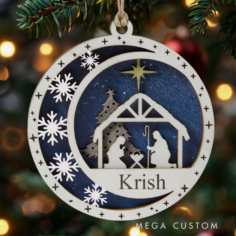 Nativity Jesus Ornament Nativity Scene Christmas Ornament Christian Holiday Gift Decor Religious Gift Meaningful Xmas Gift Jesus Ornament