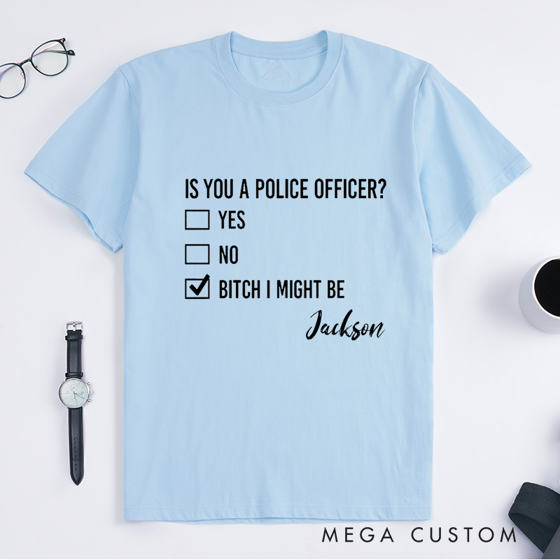 Personalized Police Funny Police Officer Checkbox Design Gift for Police Officer T-Shirt