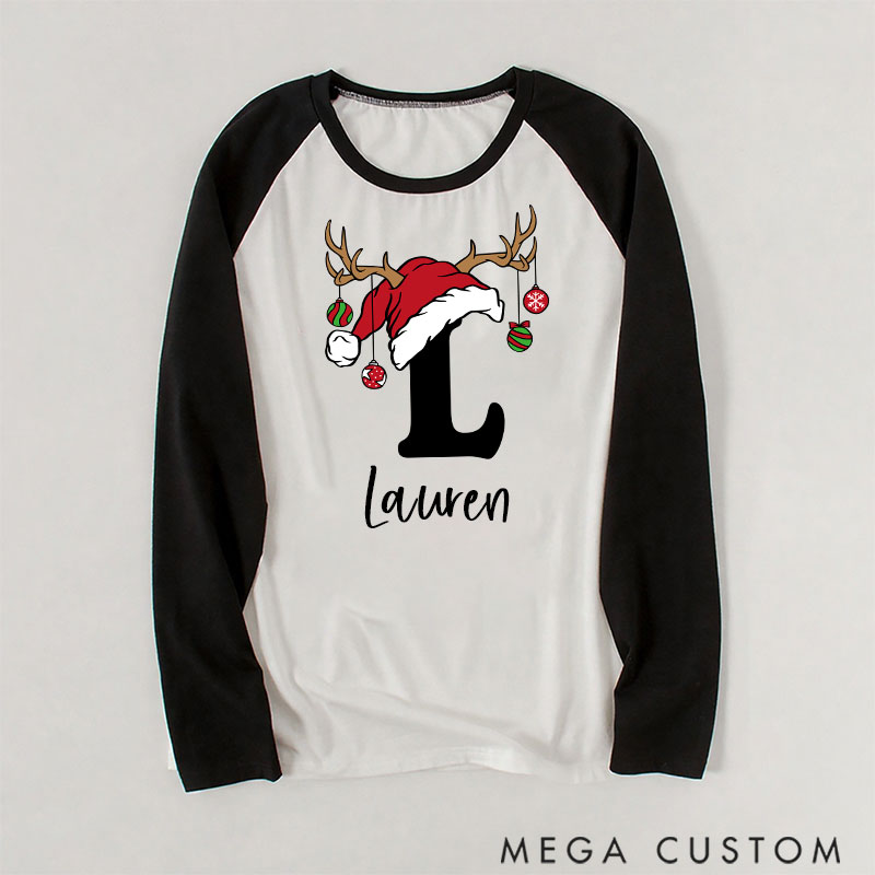 Personalized Personalized Matching Family Christmas Pajama Set Reindeer Pajamas for Family