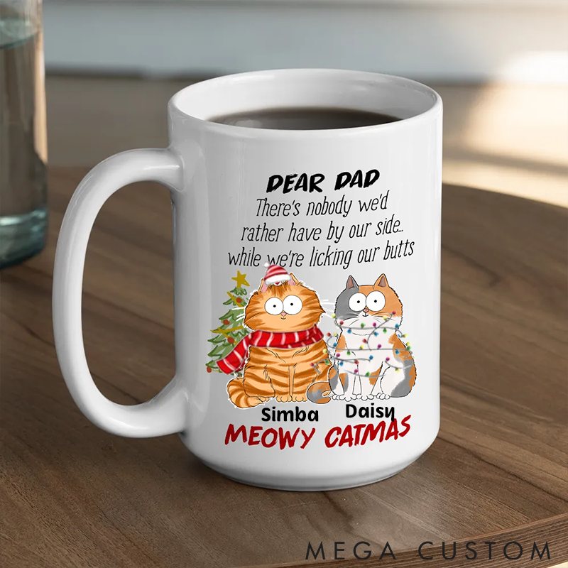 Personalized Cat Lover No One by My Side Mugs