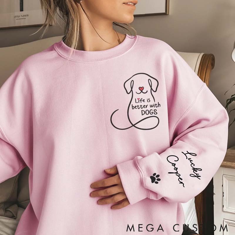 Personalized Dog Lover My Emotional Support Squad Classic Sweatshirts