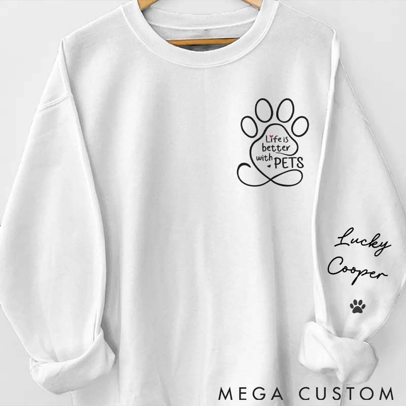 Personalized Pet Lover Loved by My Fur Crew Classic Sweatshirts