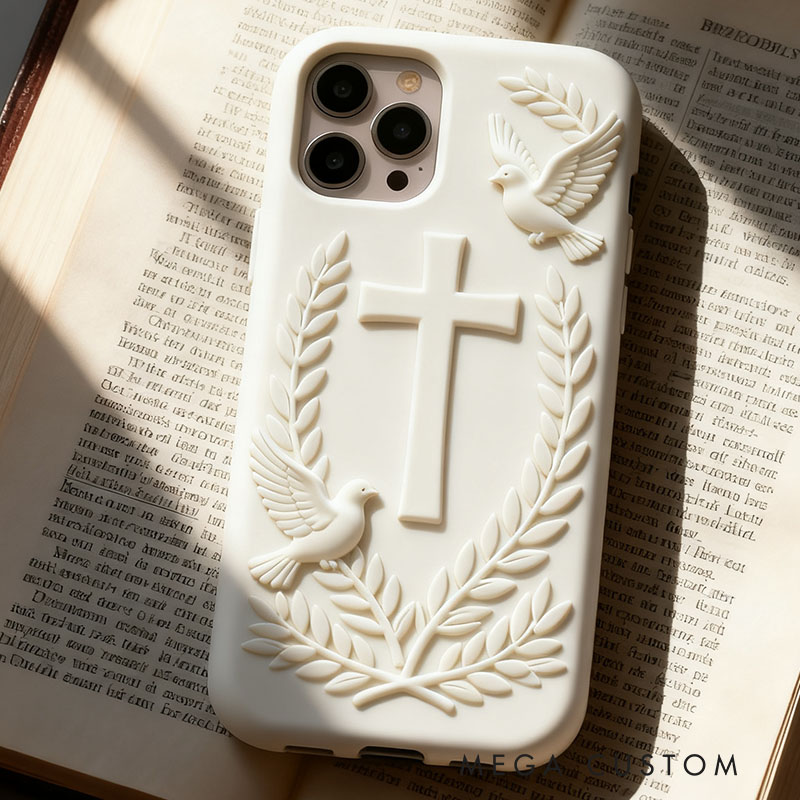 Cross 3D for iPhone 17 16 15 14 13 Pro Max Silicone Phone Case Cover Blue