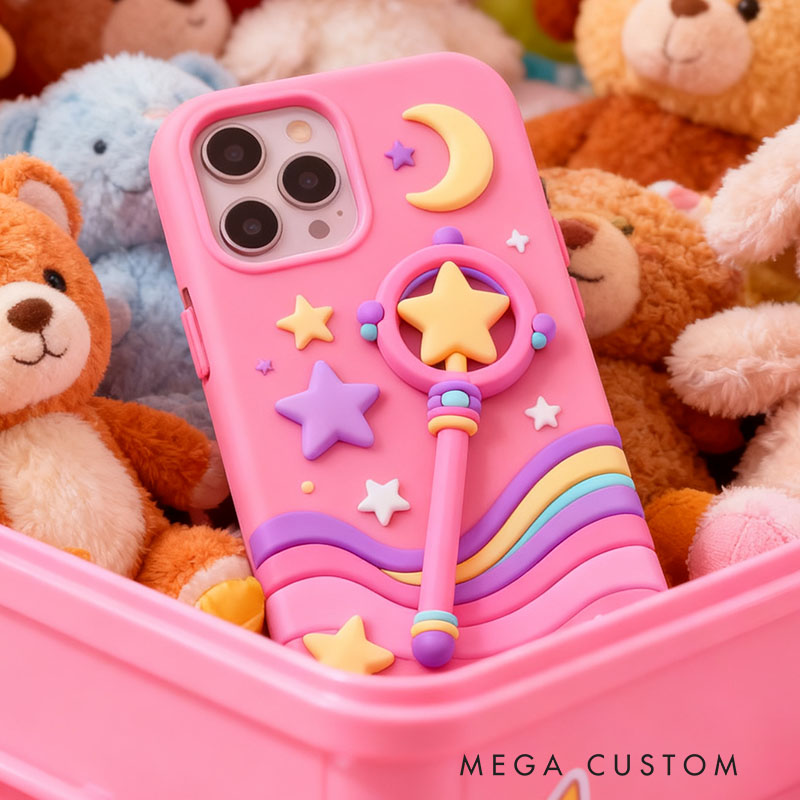 Magic Wand 3D for iPhone 17 16 15 14 13 Pro Max Silicone Phone Case Cover