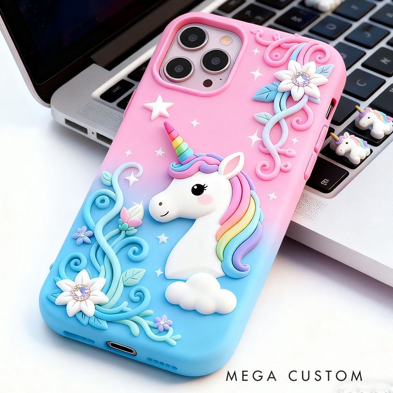 Magic Dream Horse 3D for iPhone 17 16 15 14 13 Pro Max Silicone Phone Case Cover