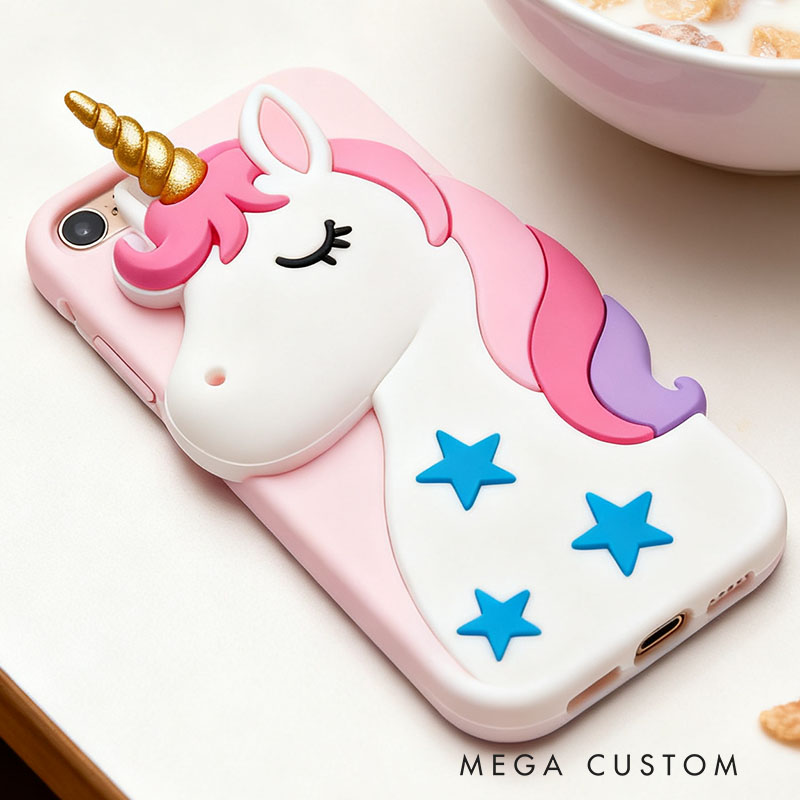 White Dream Horse 3D for iPhone 17 16 15 14 13 Pro Max Silicone Phone Case Cover