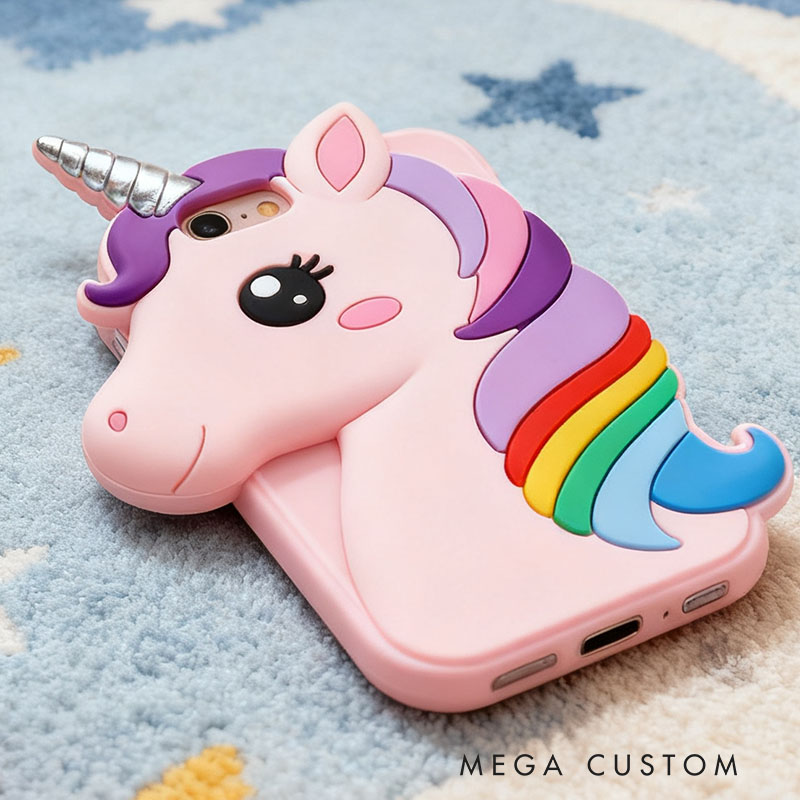 Pink Dream Horse 3D for iPhone 17 16 15 14 13 Pro Max Silicone Phone Case Cover