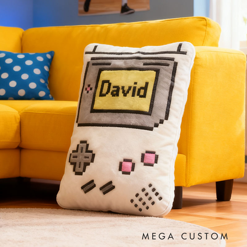 Personalized Graphic 3D Print Retro Game Consoles Letter Pillow for Game Lovers Plush Pillow Christmas Birthday Gift for Kids