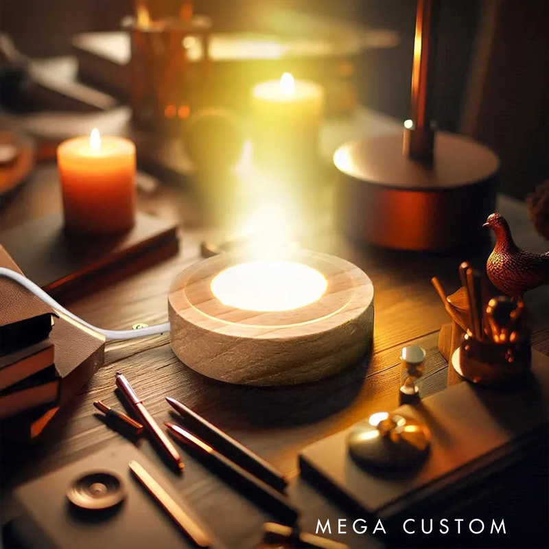 Personalized American Football Notre Dame Stadium 3D Spherical Crystal Lamp With Custom Text