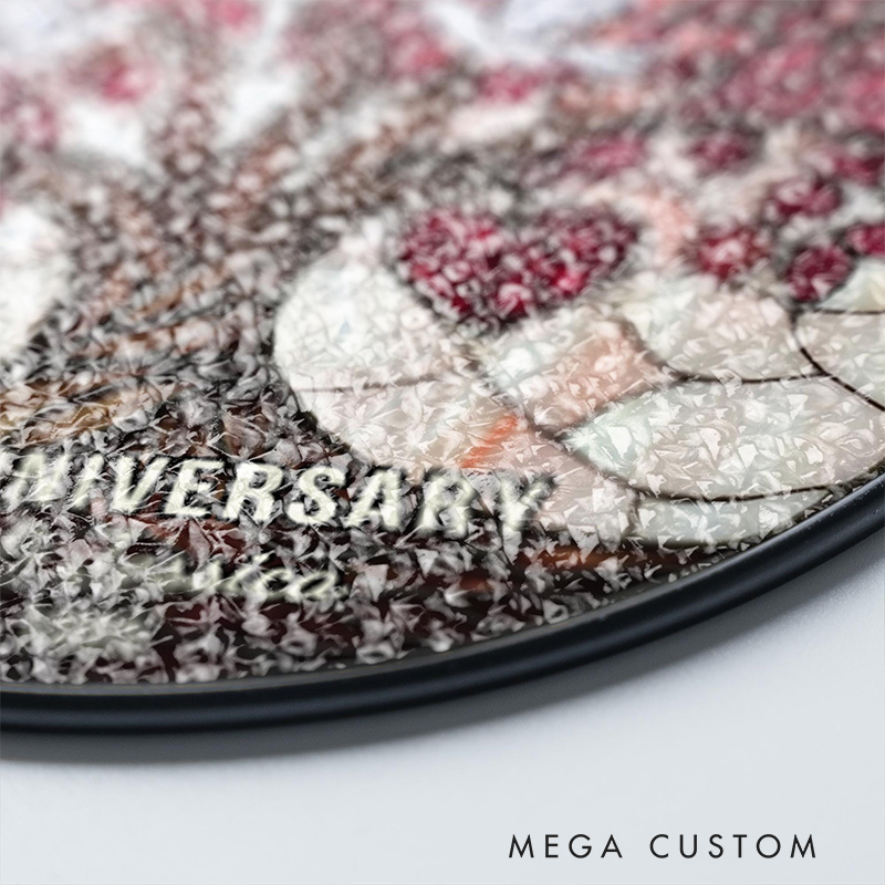 Personalized Dove Cross Christian Wedding Anniversary Stained Glass Suncatcher Ornament with Custom Name Window Hanging Decor Religious Gift for Couple Wedding Gift