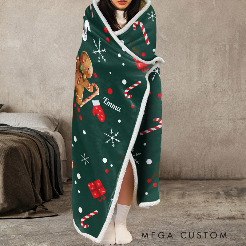 Personalized Grandma's Perfect Batch Blanket Hoodie Custom Wearable Blanket Hoodie with Name for Baking Lovers Birthday Gift for Grandma