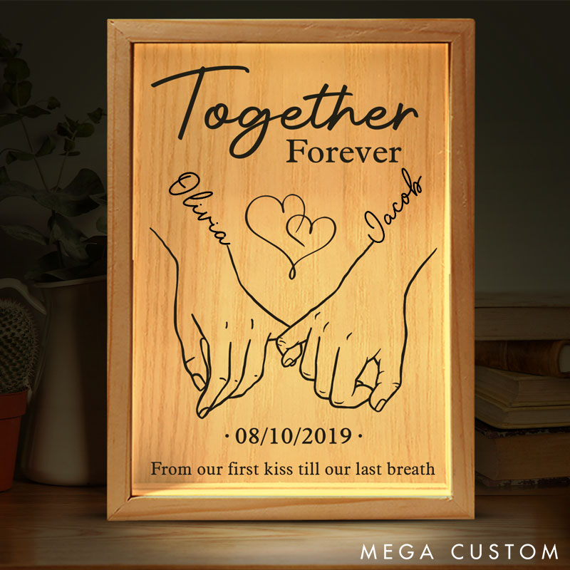 Personalized Frame Light Box Annoying Each Other Forever Light Box Couple Valentine's Anniversary Gift for Husband Wife