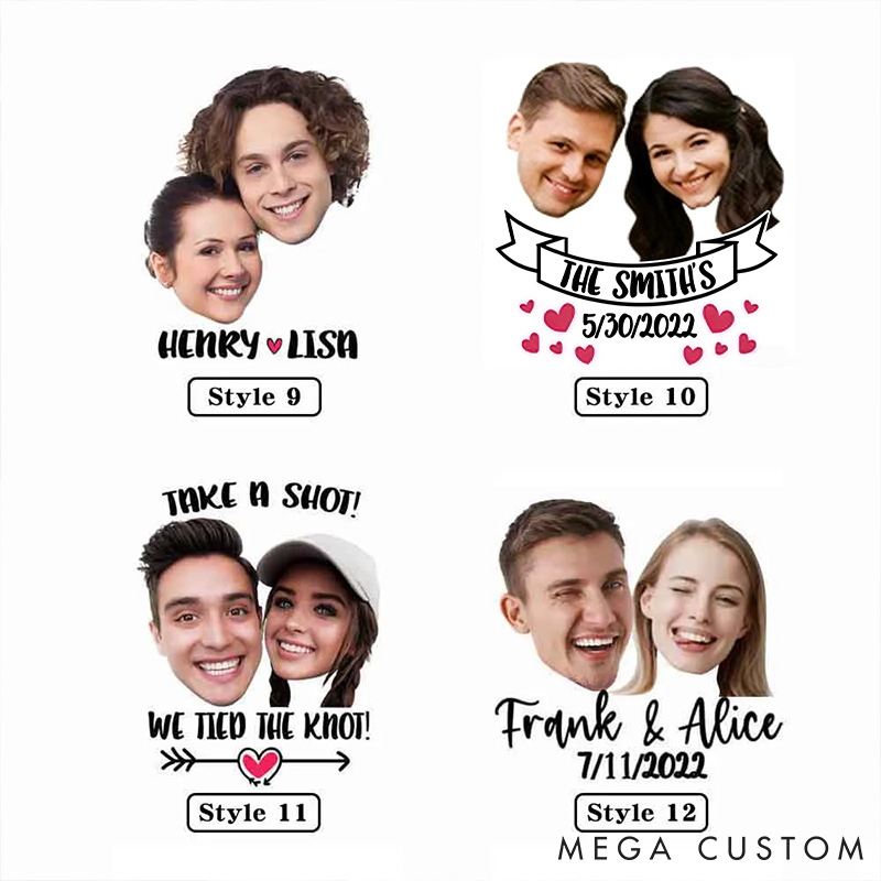 Personalized Man Woman Face Photo Portrait Temporary Tattoo Wedding Temporary Tattoo Birthday Gift for Girlfriend Boyfriend Valentines Day Gift