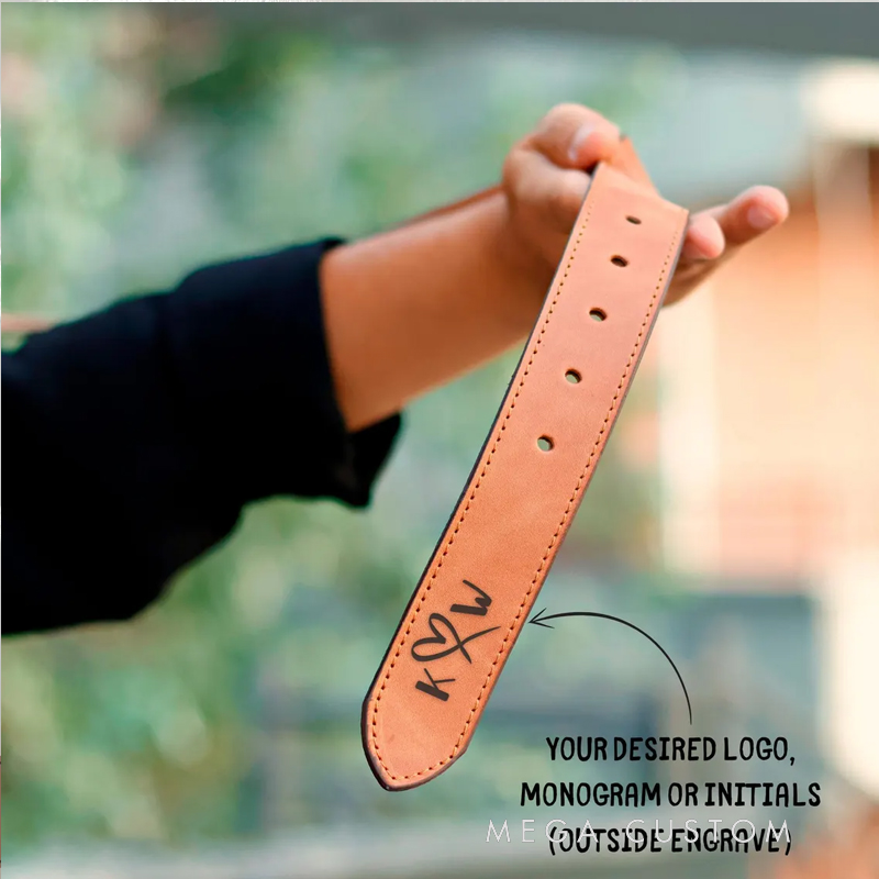 Personalized Leather Belt Gift for Him Custom Engraved Mens Belt Anniversary Christmas Birthday Present for Loved Ones